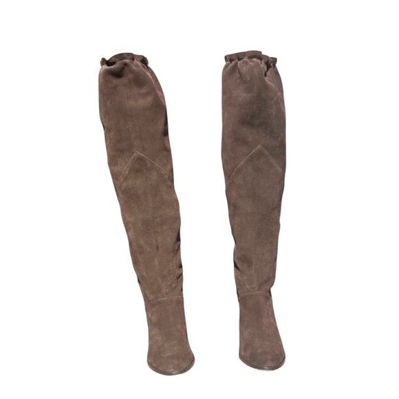 Chocolate Brown Suede Knee High Boots Vintage Michael Kors Size 8M - Picture 14 of 14